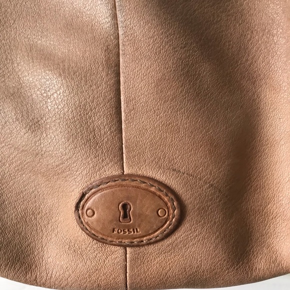 FOSSIL CROSSBODY TAN LEATHER BAG - Picture 7 of 12